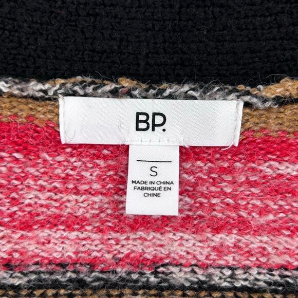 BP Striped Cropped Button-Front Cardigan Sweater Marled Knit V Neck Womens Sz S - Picture 6 of 11